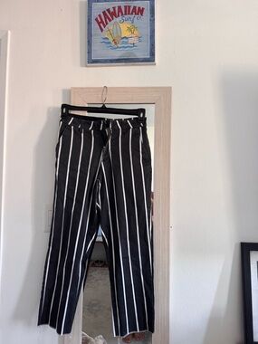 Volcom Black and White Striped Jeans